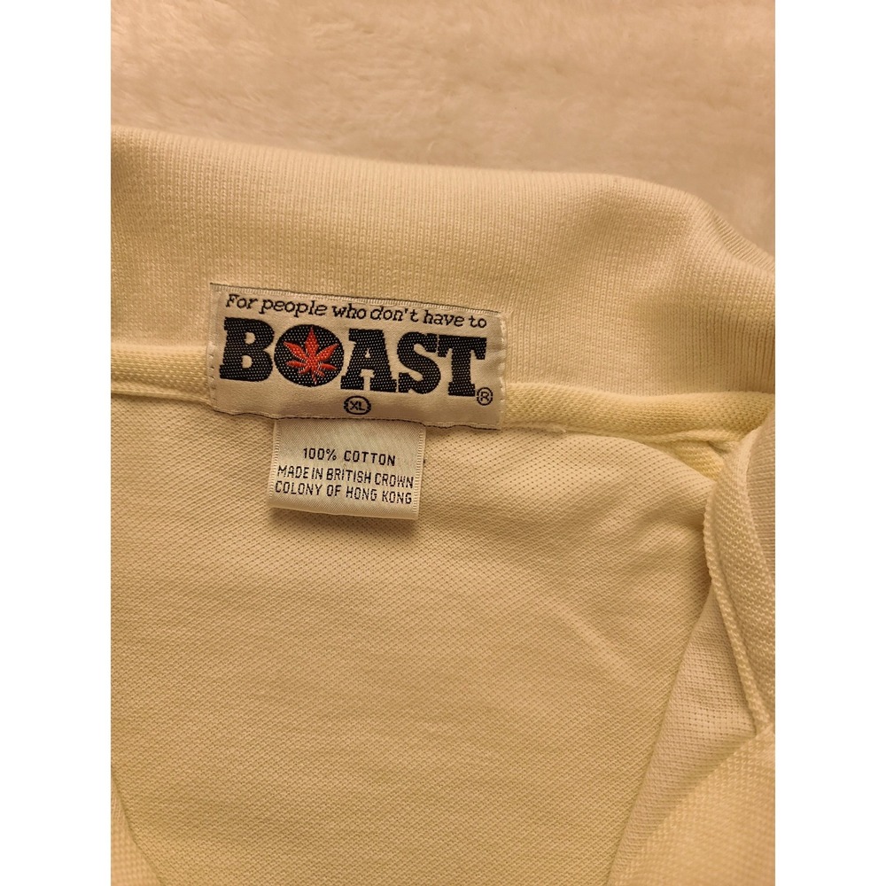 Vintage Boast Princeton Polo Shirt Men's XL White Cotton Pique Ivy League HK - Picture 11 of 14